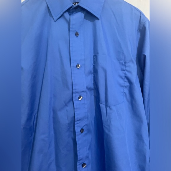 George size Med chest (38-40) blue button down long sleeve - Picture 2 of 9